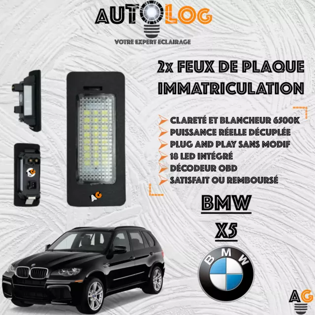 ✳️ 2x Feux de plaque d'immatriculation LED BMW X5 E70 ✳️