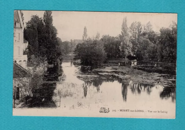 Moret-sur-Loing, View of the Loing: CPA, Antique Postcard / Nb