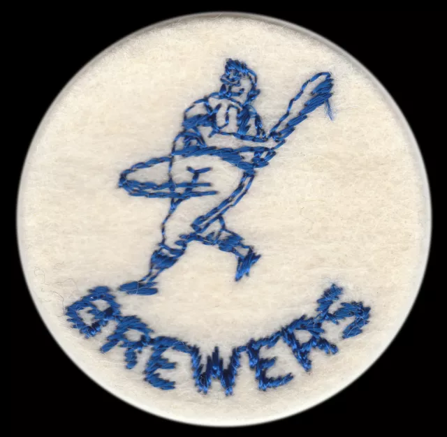 1970-77 Era Brewers MLB Baseball Vintage 2 " Rotondo Team Toppa Versione 1