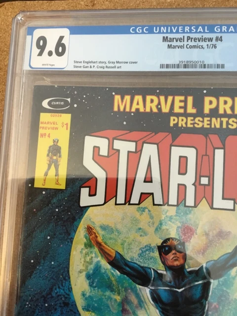 CGC 9.6 MARVEL PREVIEW STARLORD 1st appearance 1976 GOTG future hero 2