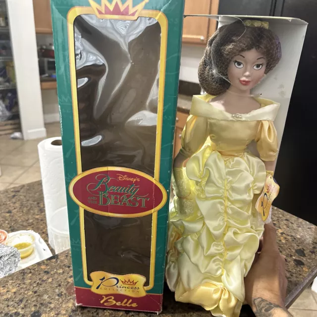DISNEY COLLECTIBLE BELLE Beauty & Beast 16" PORCELAIN DOLL PRINCESS COLLECTION