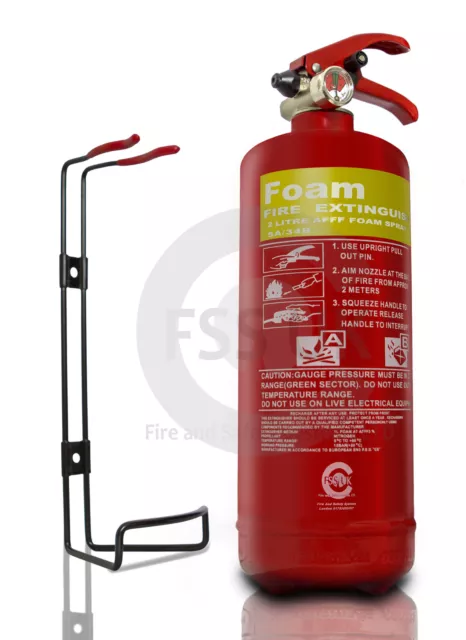 New 2 Litre Foam (Afff) Fire Extinguisher - 2L/2Ltr  British Standard Kitemarked