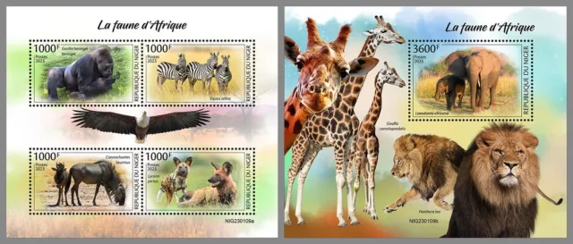 NIGER 2023 MNH ** Animali africani Fauna of Africa #109