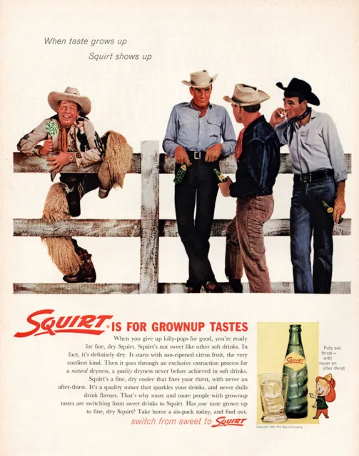 1962 Squirt: For Grownup Tastes Vintage Print Ad