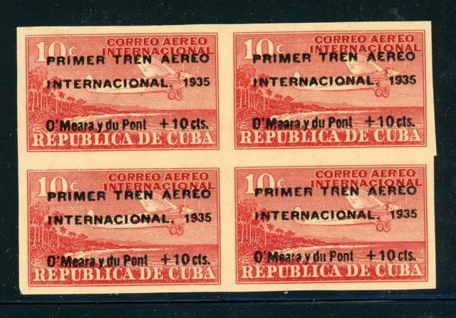 CARIBBEAN MH Pre-1940 Air Post Multiple: Scott #C17 TREN AEREO IMPERF CV$160+