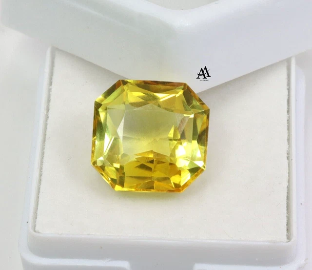 Pierre Chrysobéryl Naturelle AAA - Taille Coussin 10x10 Mm, Transparente Verte, Jeu De Couleur, Neuf