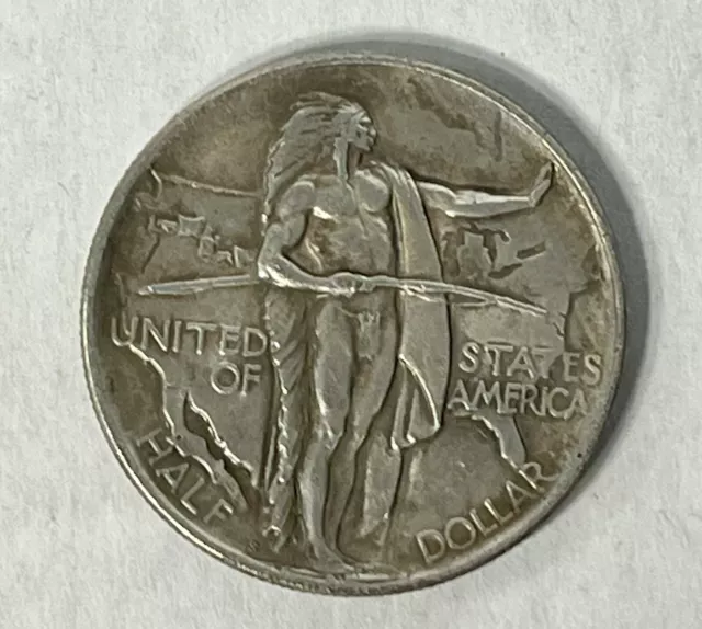 1926 Oregon Trail Memorial Commemorative 90% Fine Silver Half Dollar NICE!!!
