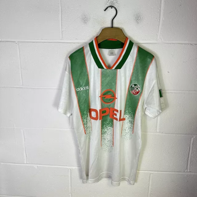 Vintage Republic Of Ireland Football Shirt Mens Medium Adidas 1994/95 Away Kit