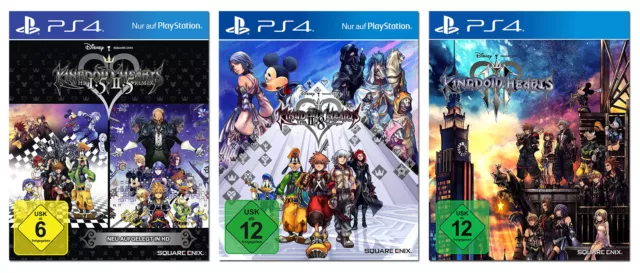 Disney - Kingdom Hearts HD 1.5 + 2.5 + 2.8 + 3 für Playstation 4 PS4 | 3er PACK