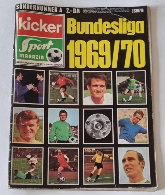 altes Kicker Sonderheft / Sondernummer A , Fussball Bundesliga Saison 1969/70 !