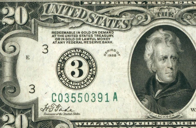 $20 1928 (( Philadelphia )) Federal Reserve Note ** DAILY CURRENCY AUCTIONS