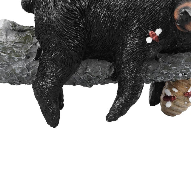 Animal Figurine Exquisite Black Bear Figurine Colorfast For Yard For Garden