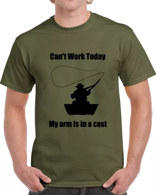 Can't Work Today My Arm is in A Cast T-Shirt Funny Fishing Tee New Unisex TShirt