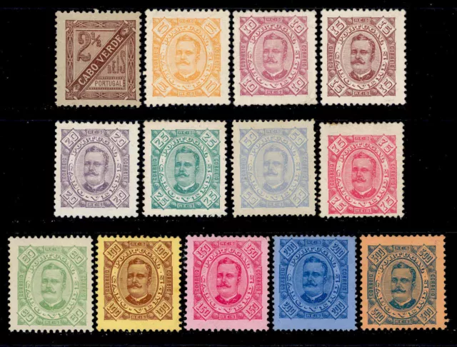 Cape Verde - 1893 King Carlos (Complete Set) - MH (YS 119)