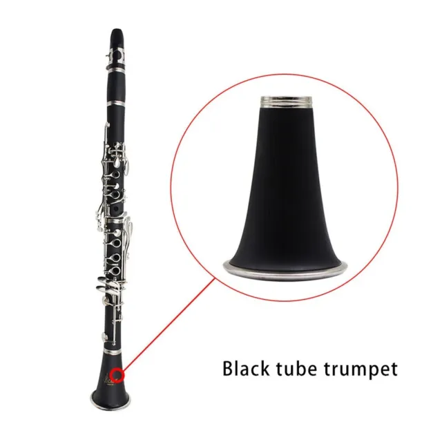 Ricambio campana clarinetto nero in ABS resistente per strumenti universali