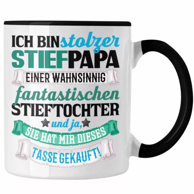 Bonus Papa Tasse Geschenk für Stiefvater Geschenkidee Vatertag Stolzer Stiefpapa