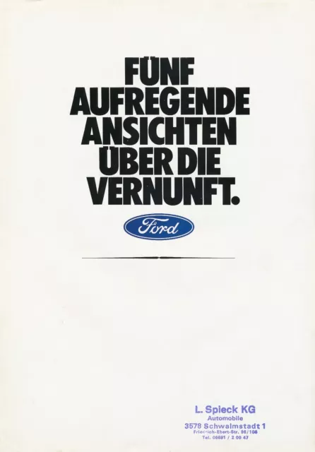 Ford Prospekt 1980 10.5.80 D brochure catalog brosjyre broschyr broszura Katalog