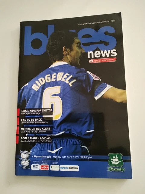 Birmingham City v Plymouth Argyle Championship 2008-9