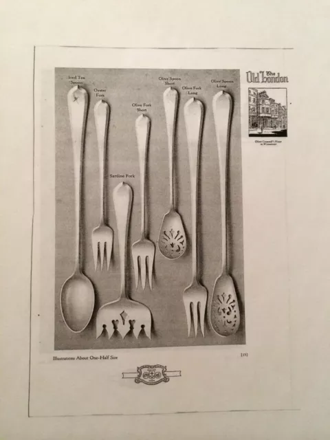 c.1916 Gorham Silversmiths Old London Sterling Silver Flatware Catalog 24 Pages