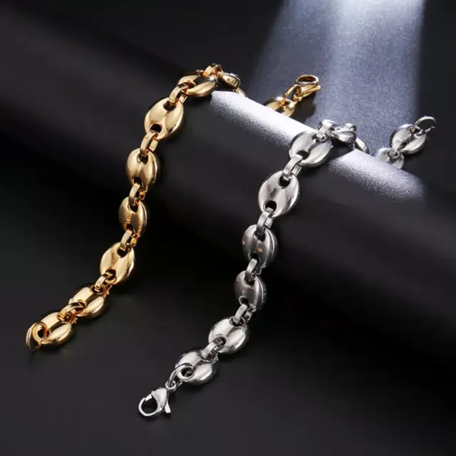 Pulsera Cadena Para Hombres Clásico  de Acero inoxidable De Joyería Fina Casual