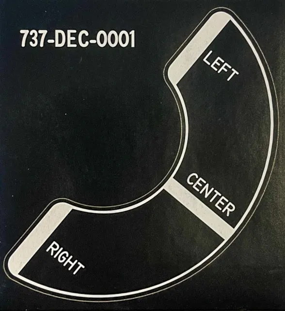 Decal Steering Tiller 737 Acrylatfolie Boeing 737-NG, 737-Max