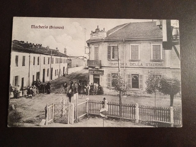 1912 Macherio (Monza Milano) caffè ristorante trattoria della stazione