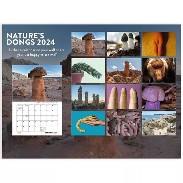 Nature's D*ck Pics 2024 Calendar | Gag Gift | Funny Adult Gift | White Elephant