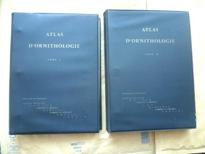 3 classeurs de 243 fiches en couleurs. ATLAS D'ORNITHOLOGIE 1966-1967 
