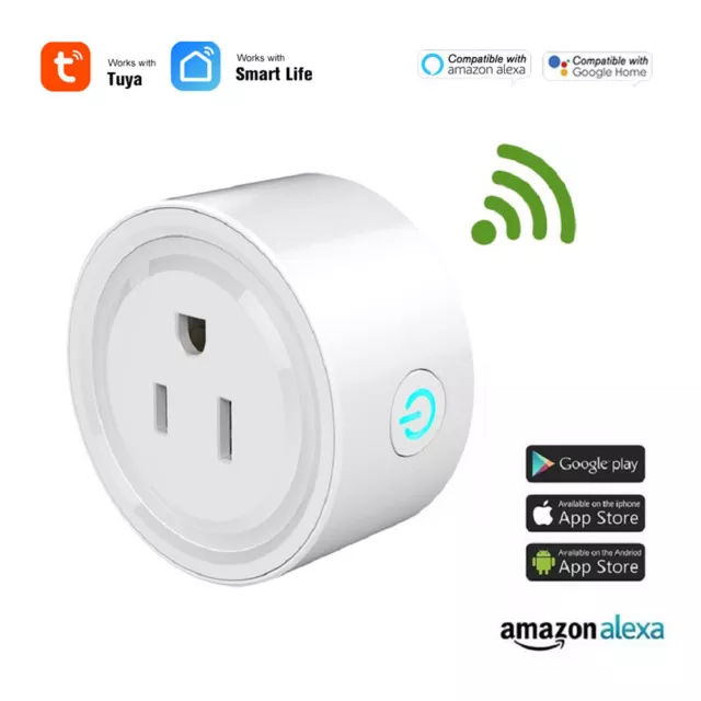 TUYA Remote Control WiFi Smart Power Socket Wireless Timer Switch Outlet US Plug