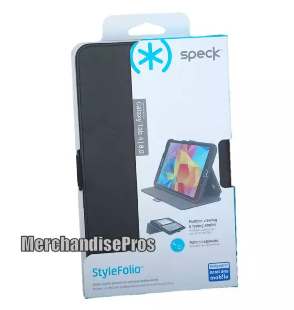 Speck Products Stylefolio Black Tablet Case For Samsung Galaxy Tab 4 8.0  New!