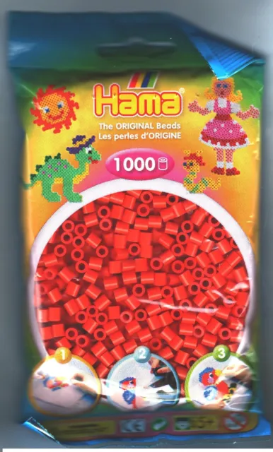 1000 Hama Orange 207-04 Color Iron On Midi Beads
