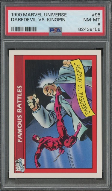 1990 Marvel Universe #95 Daredevil vs Kingpin PSA 8 NM-MT