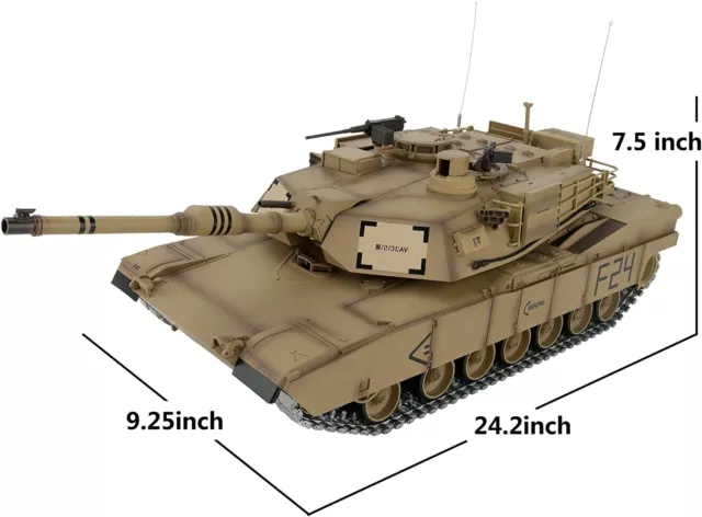 UK Heng Long Radio Remote Control RC Tank M1A2 Abrams Version 7.0v IR & BB smoke 3