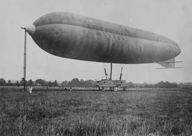 French Built Astra Torres Airship Of The British Roya Aviation History Old Photo