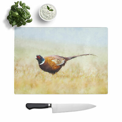 A Pheasant Bird 1 x Glass Chopping Cutting Board Kitchen Surface Protector