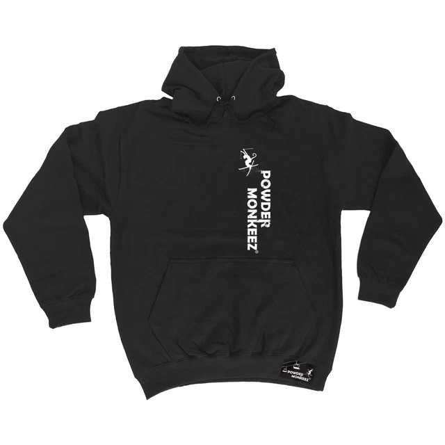 Felpa con cappuccio sci snowboard Pm logo verticale - Abbigliamento novità felpe con cappuccio divertenti