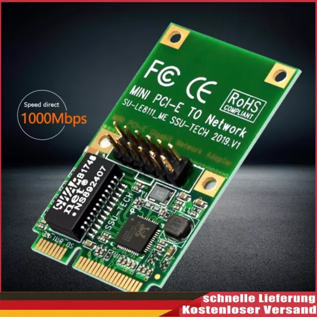 SSU LE8111-ME Wired Network Card MINI PCI-E Realtek RJ45 Gigabit Network Card