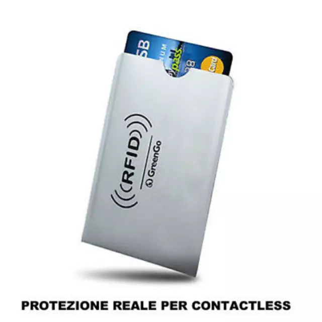 5 pezzi Custodia Protettiva Schermata x Carta di Credito ContactLess RFID e NFC
