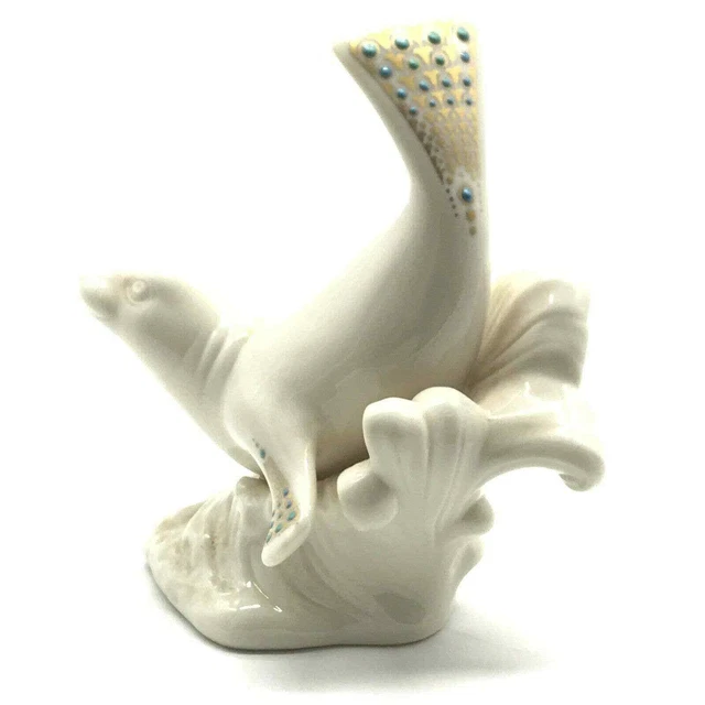 Vintage Lenox China Seal on Waves Jewels Collection Figurine 1992