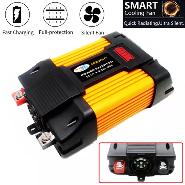 1 Set Power Inverter Adapter 12v to 110v 220v Conversion Lightweight Compact