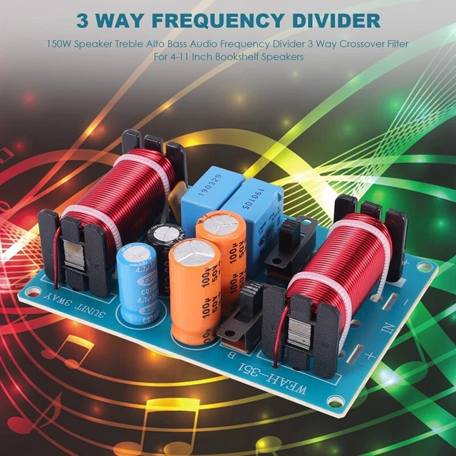 Altoparlante 150 W alti vecchi bassi audio divisore frequenza 3 vie crossover f7914