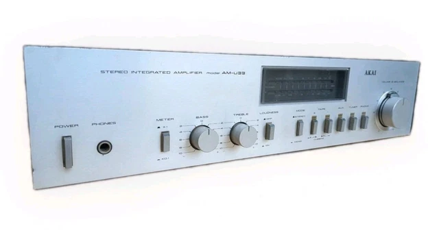 Ampli Vintage Akai AM-U33 - Révisé - Garantie 1 An - Son Stéréo Japonais