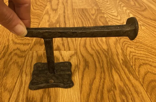 Cast Iron Railroad Spike Wall Mounted Toilet Paper Holder