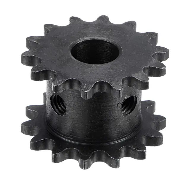 14 Tooth Sprocket, Double Strand 1/4" Pitch 10mm Bore Carbon Steel