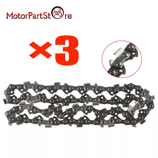 3X Chaîne Pro 25cm pour élagueuse 3/8-050-1,3mm-40Entraineurs = 91-40E