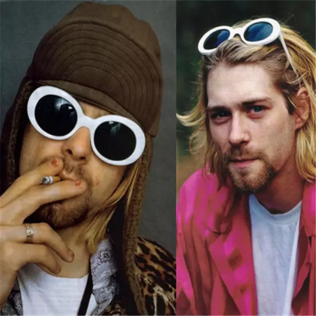 Clout Nirvana Kurt Cobain Alien Oval Frame Halloween Retro Costume Sunglasses