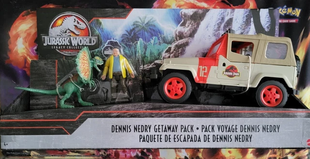 Pack Jurassic Park Dennis Nedry Avec Velociraptor - Figurine Mattel 2023 - Neuf