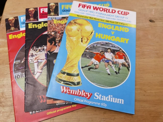 ENGLAND FOOTBALL PROGRAMMES collection 1980, s FIFA World CUP JOB LOT ...