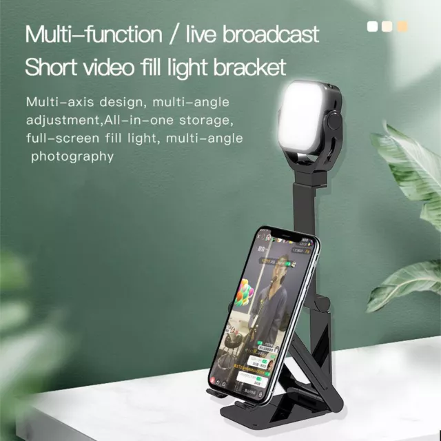 JYYXF LED Fill Light Lamp with Phone Holder Photography Soft Light 2000K-5000K