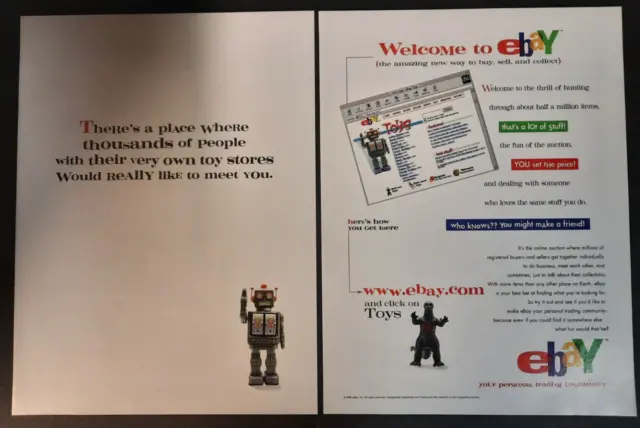 EBAY "...Their Very Own Toy Stores..." ~ Vintage 2x Page Magazine PRINT AD 1998